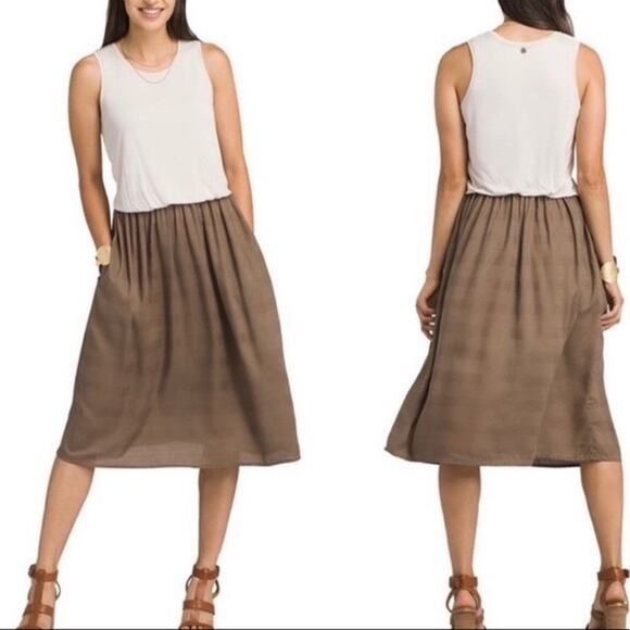Prana Perry Midi Dress Size Small Womens Sleeveless Relaxed Fit - Picture 1 of 14